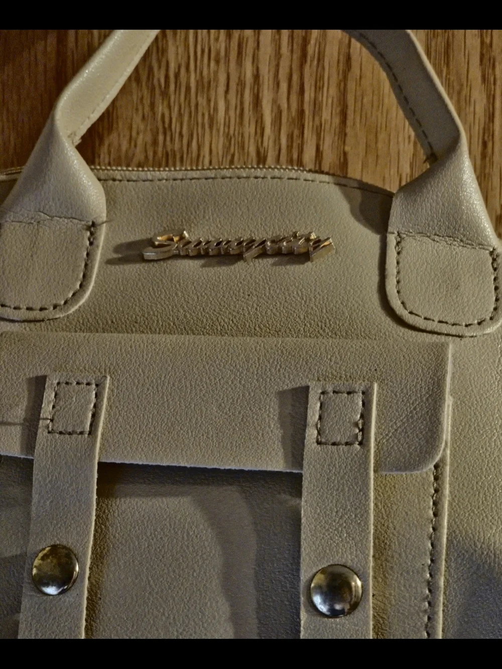 Cream Crossbody Satchel - Women's Handbag